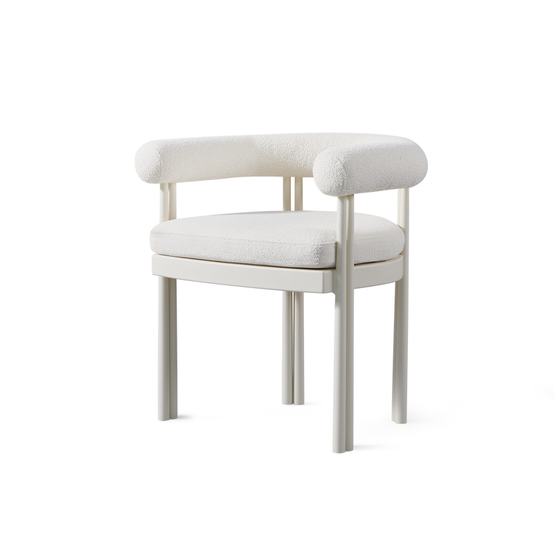 Cove Luxe Dining Chair | Aluminum Bone Riviera Ivory