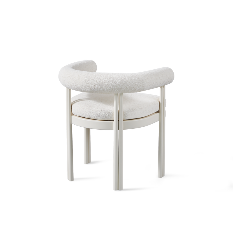 Cove Luxe Dining Chair | Aluminum Bone Riviera Ivory