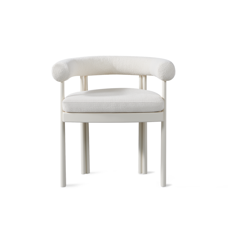 Cove Luxe Dining Chair | Aluminum Bone Riviera Ivory