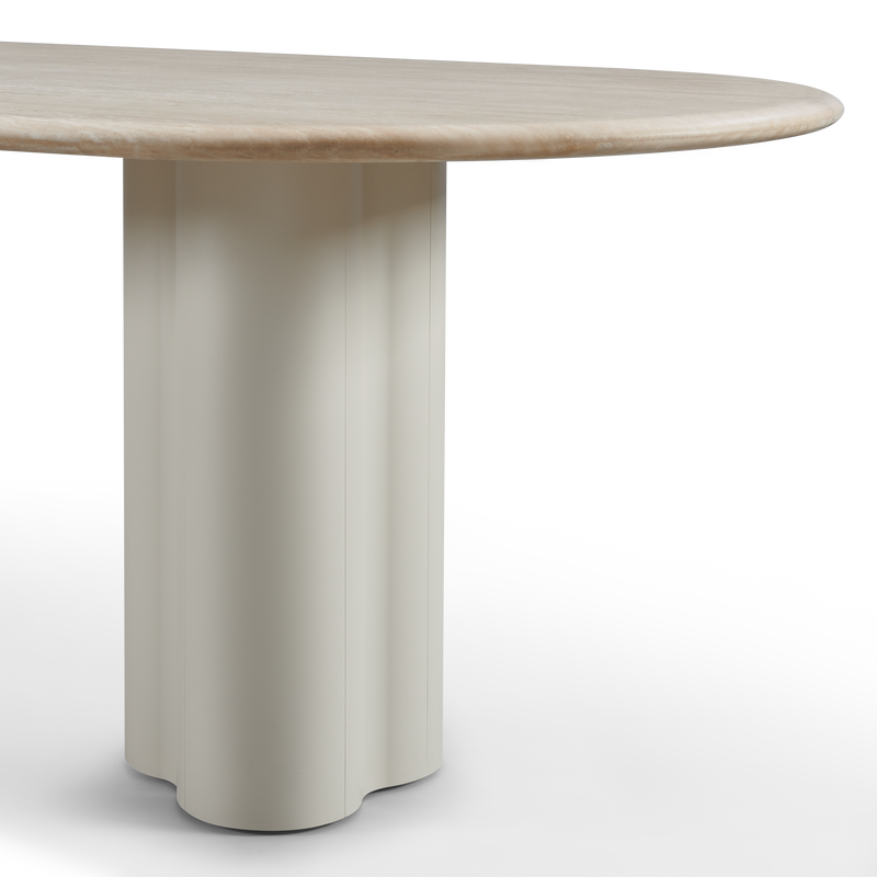 Porto Aluminum Pill Dining Table 108"