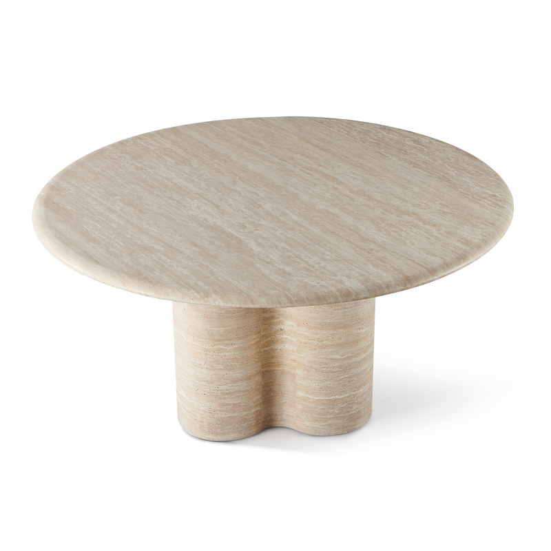 Porto Travertine Round Dining Table 60"