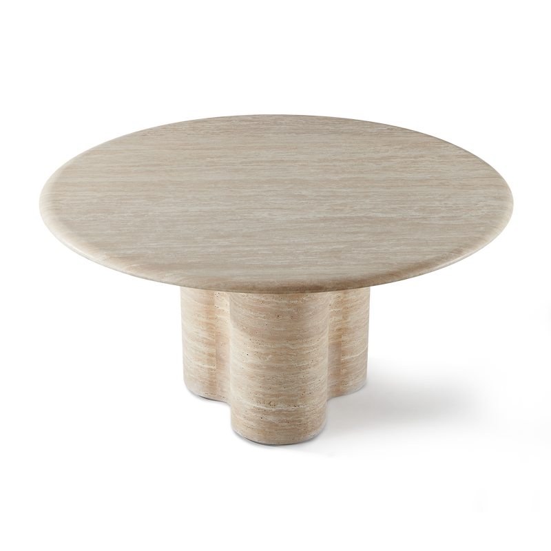 Porto Travertine Round Dining Table 60"