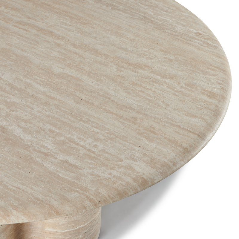 Porto Travertine Round Dining Table 60"