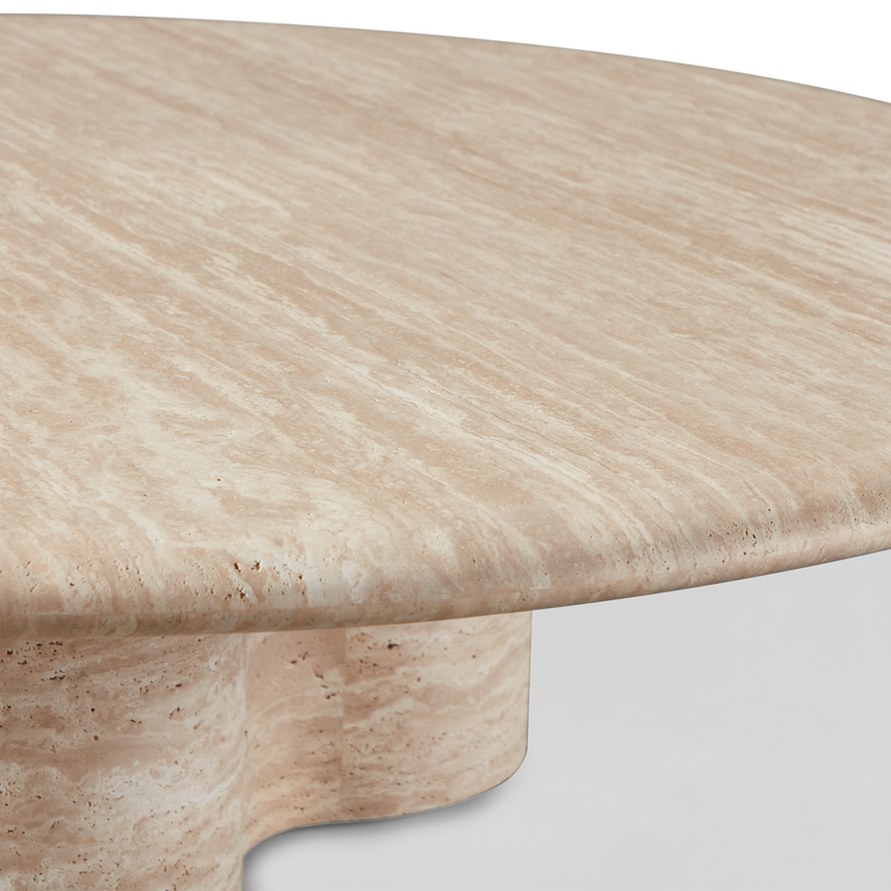 Porto Travertine Round Coffee Table