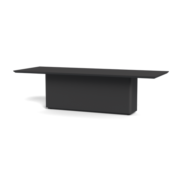 Santorini Aluminum Slatted Rectangle Dining Table 108"