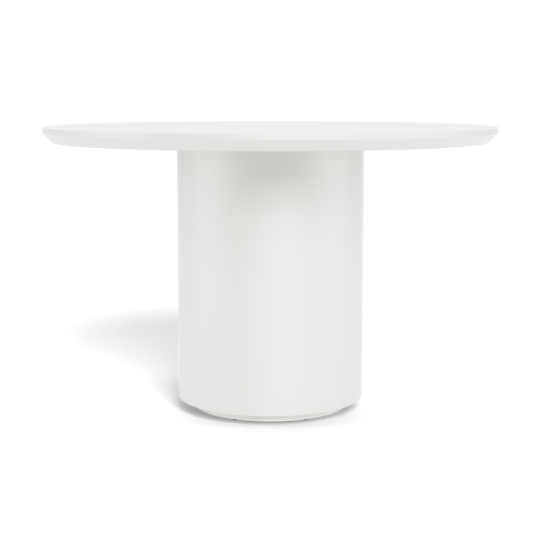 Santorini Aluminum Slatted Round Dining Table 48"