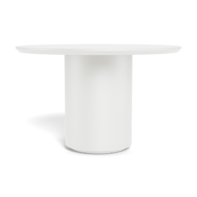 Santorini Aluminum Slatted Round Dining Table 48"