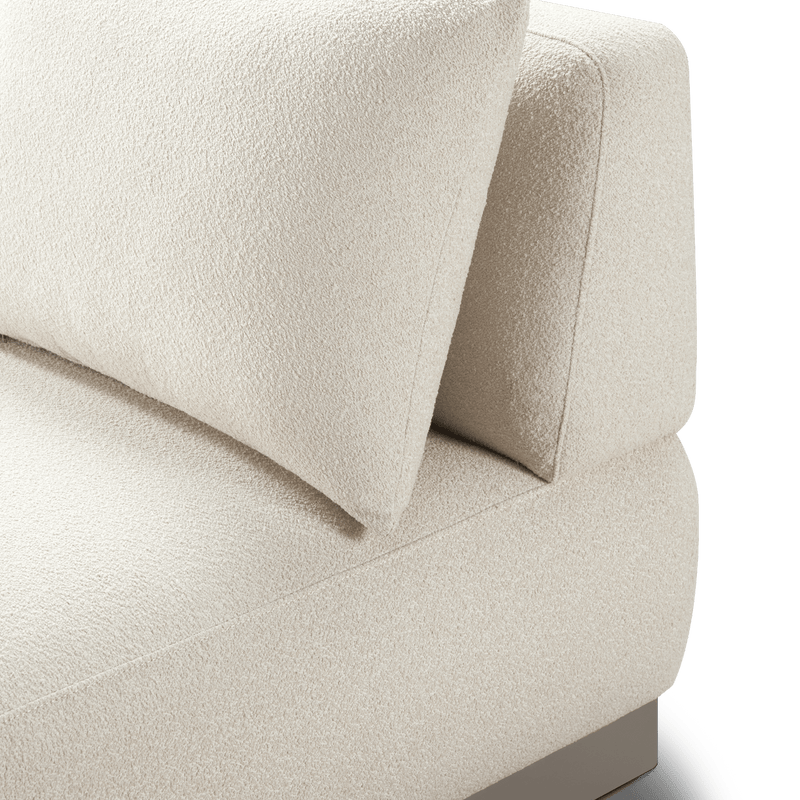 Amalfi Armless Chaise | Aluminum Asteroid, Copacabana Midnight,