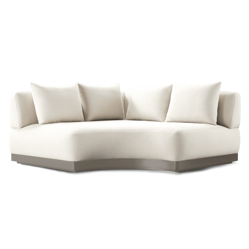 Amalfi Curved Corner | Aluminum Asteroid, Copacabana Midnight,