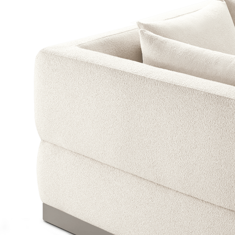 Amalfi Curved Corner | Aluminum Asteroid, Copacabana Midnight,