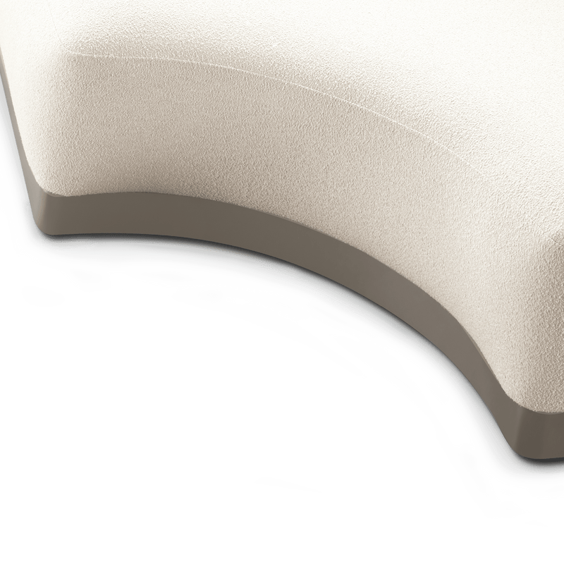 Amalfi Curved Corner | Aluminum Asteroid, Copacabana Midnight,