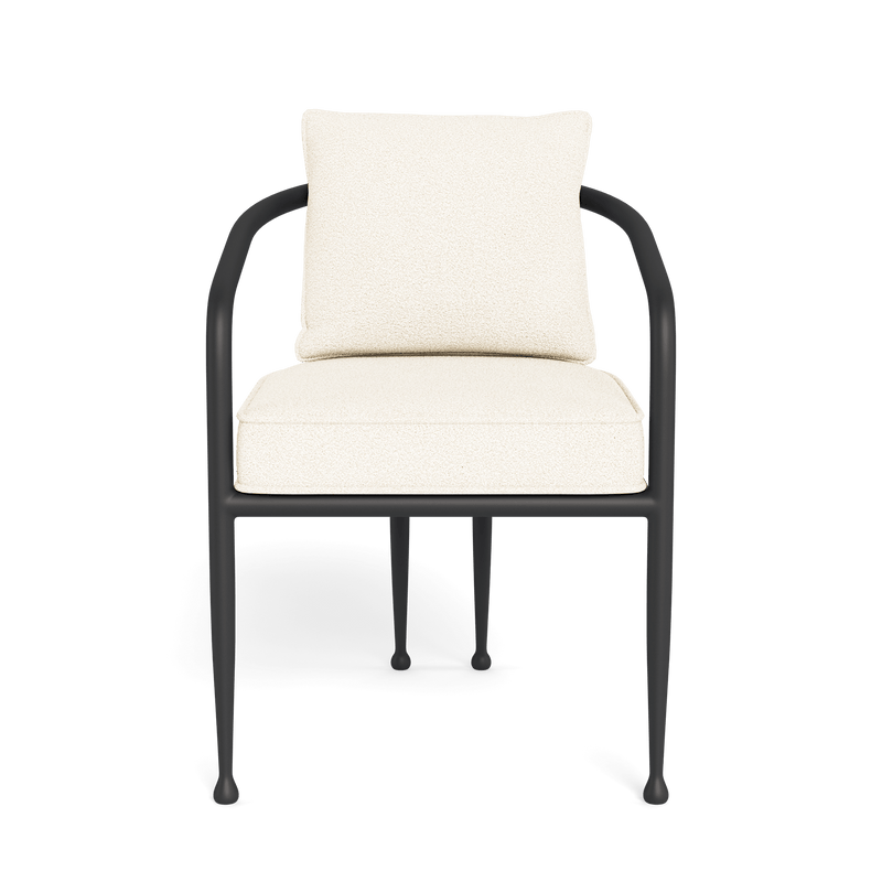 Andre Dining Chair | Aluminum Asteroid, Riviera Ivory,