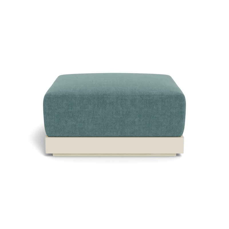 ANTIGUA OTTOMAN | Aluminum Bone, Altona Dew,