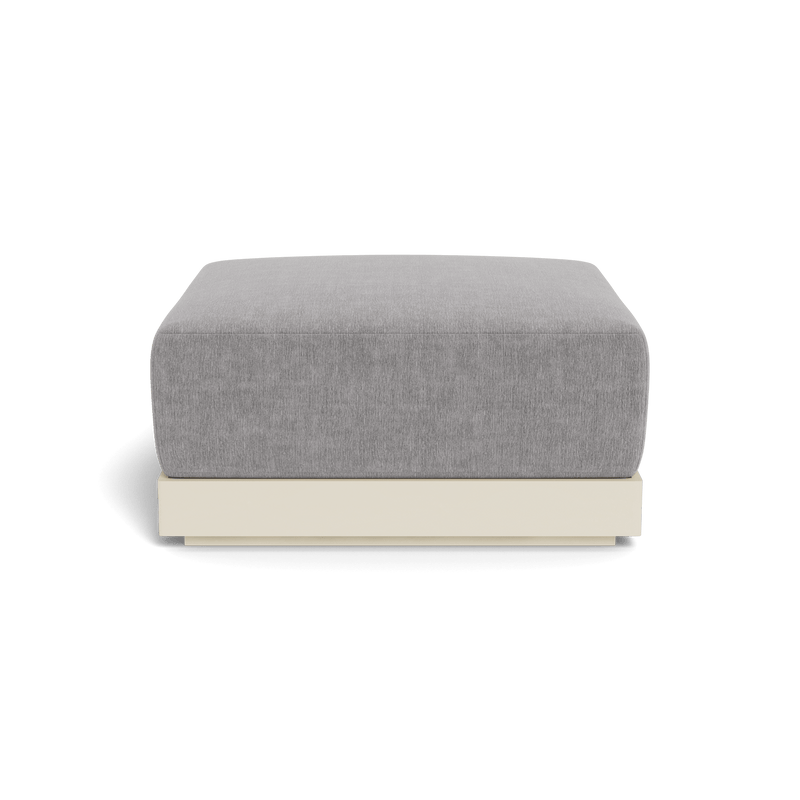 ANTIGUA OTTOMAN | Aluminum Bone, Altona Dove,