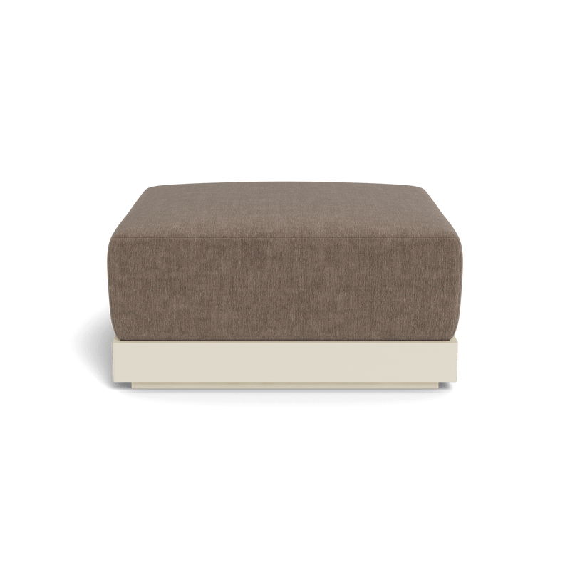 ANTIGUA OTTOMAN | Aluminum Bone, Altona Mink,