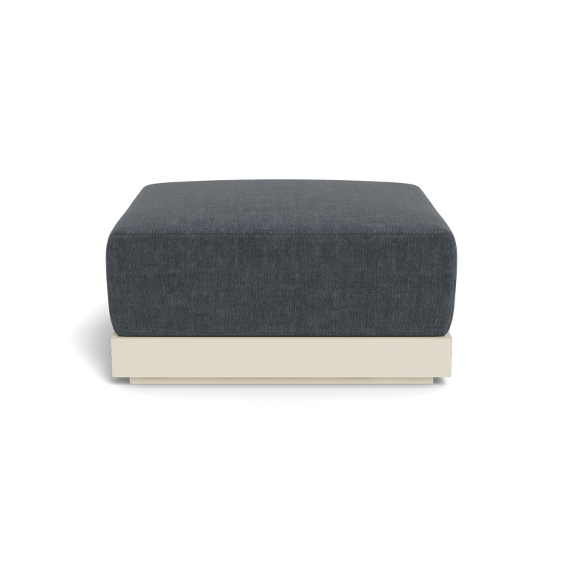 ANTIGUA OTTOMAN | Aluminum Bone, Altona Slate,