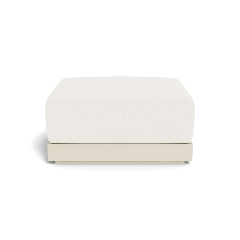 ANTIGUA OTTOMAN | Aluminum Bone, Altona Snow,