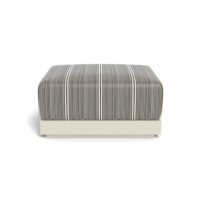 ANTIGUA OTTOMAN | Aluminum Bone, Bateau Classic,