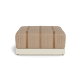 ANTIGUA OTTOMAN | Aluminum Bone, Bateau Teak,