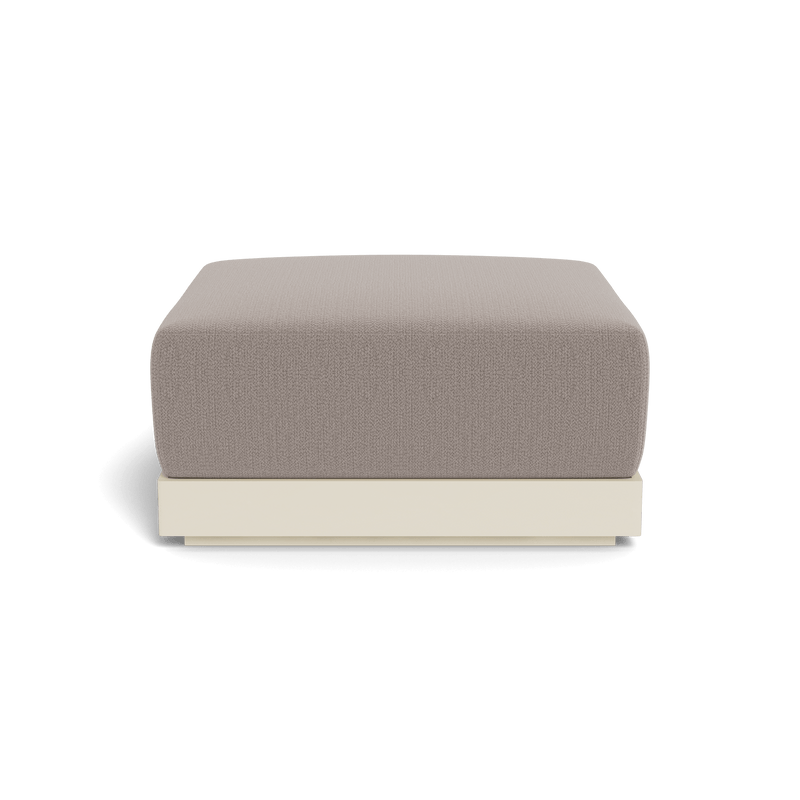 ANTIGUA OTTOMAN | Aluminum Bone, Marley Chinchilla,