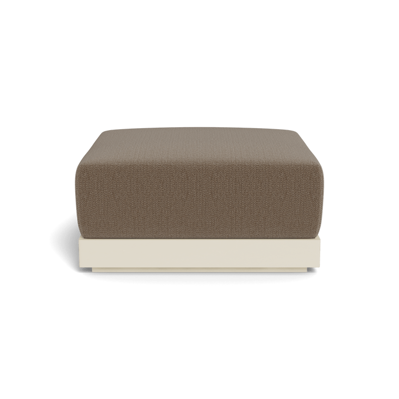 ANTIGUA OTTOMAN | Aluminum Bone, Marley Mink,