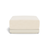 ANTIGUA OTTOMAN | Aluminum Bone, Marley Parchment,