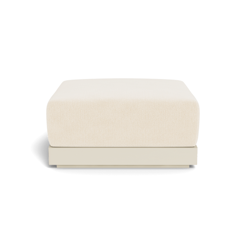 ANTIGUA OTTOMAN | Aluminum Bone, Marley Parchment,