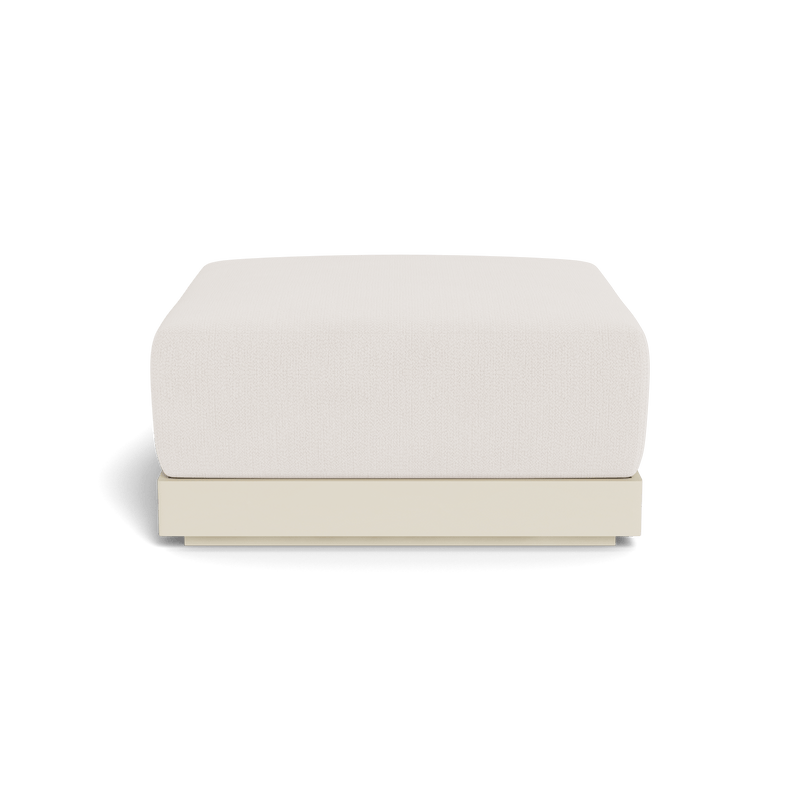 ANTIGUA OTTOMAN | Aluminum Bone, Marley Snow,