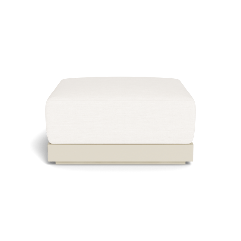 ANTIGUA OTTOMAN | Aluminum Bone, Panama Blanco,
