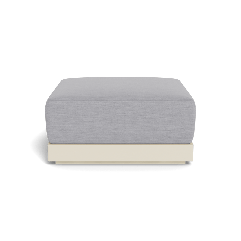 ANTIGUA OTTOMAN | Aluminum Bone, Panama Cloud,