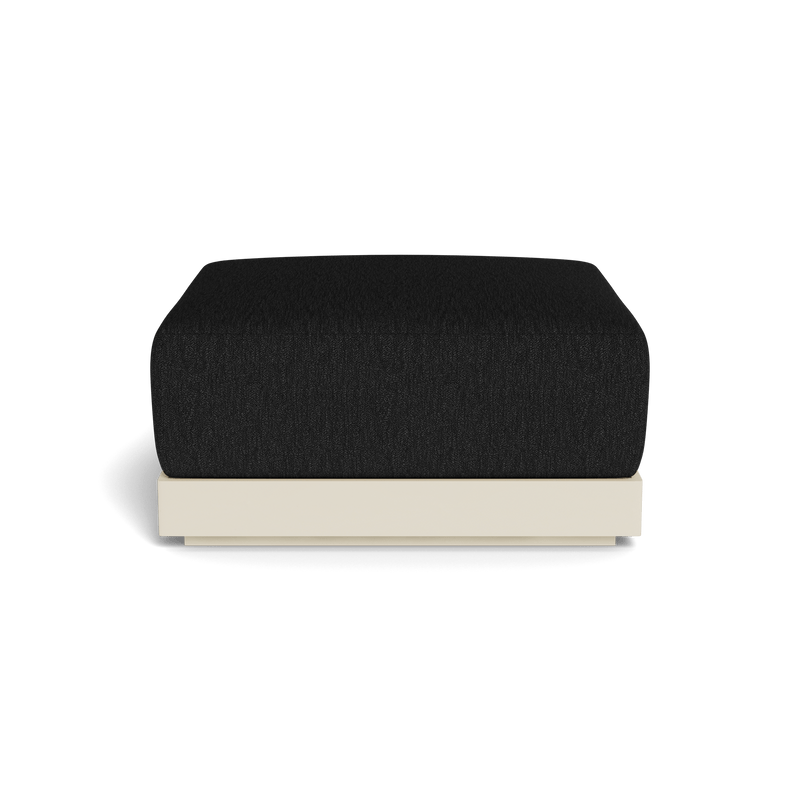 ANTIGUA OTTOMAN | Aluminum Bone, Pebble Charcoal,