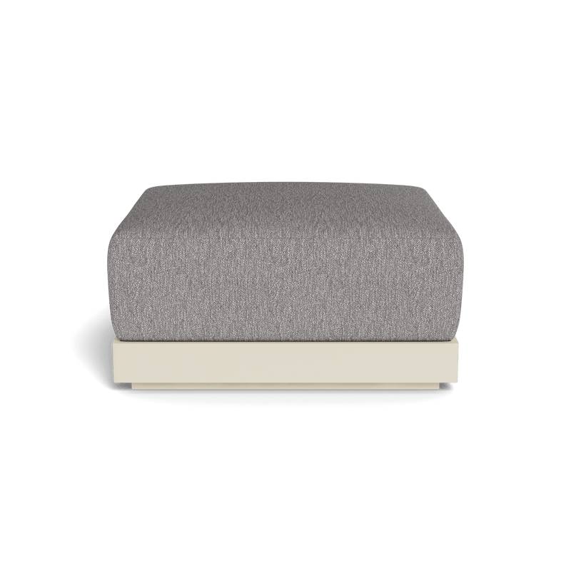 ANTIGUA OTTOMAN | Aluminum Bone, Pebble Fog,