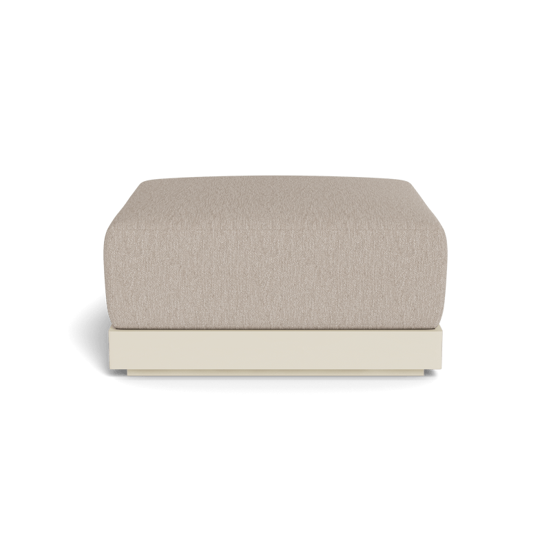 ANTIGUA OTTOMAN | Aluminum Bone, Pebble Sand,