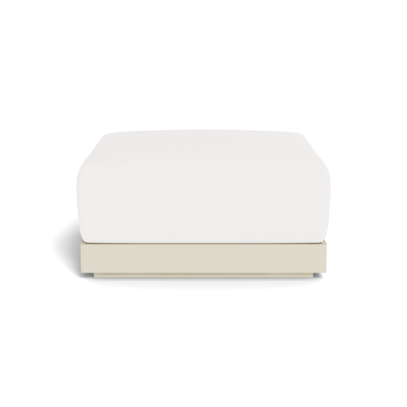 ANTIGUA OTTOMAN | Aluminum Bone, Pebble White,