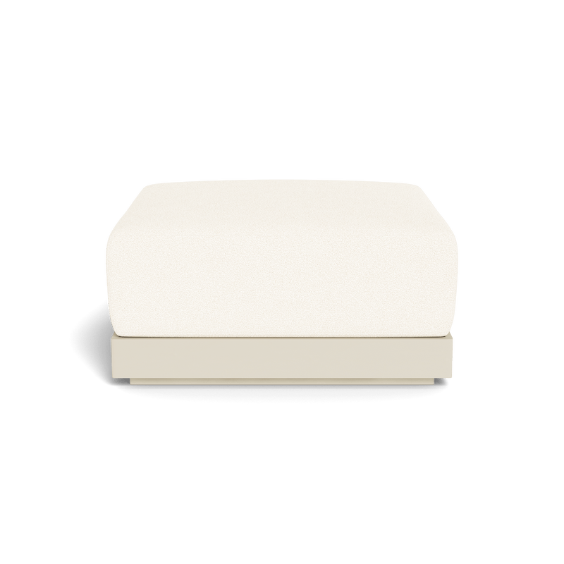 ANTIGUA OTTOMAN | Aluminum Bone, Riviera Ivory,