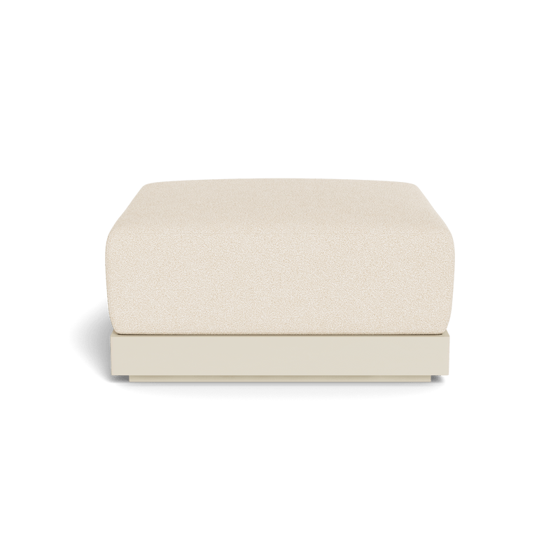 ANTIGUA OTTOMAN | Aluminum Bone, Riviera Sand,