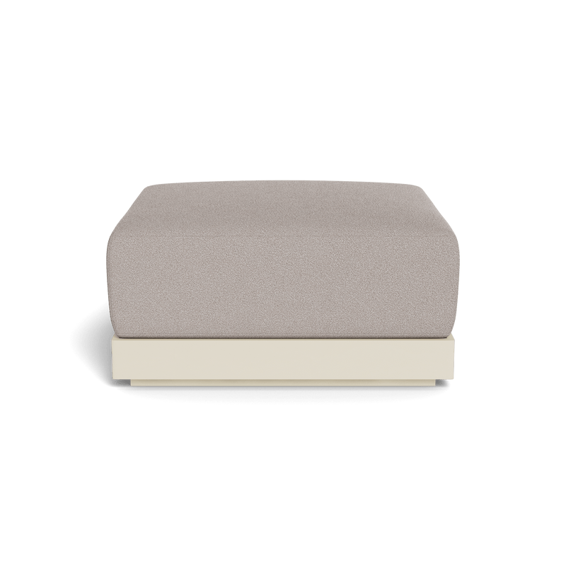 ANTIGUA OTTOMAN | Aluminum Bone, Riviera Stone,
