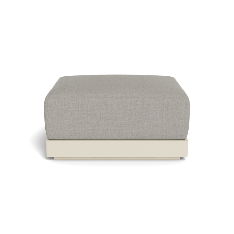 ANTIGUA OTTOMAN | Aluminum Bone, Stirling Fog,