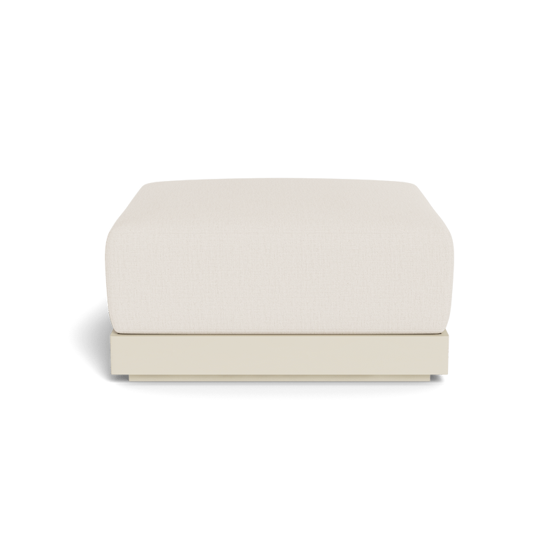 ANTIGUA OTTOMAN | Aluminum Bone, Stirling Linen,