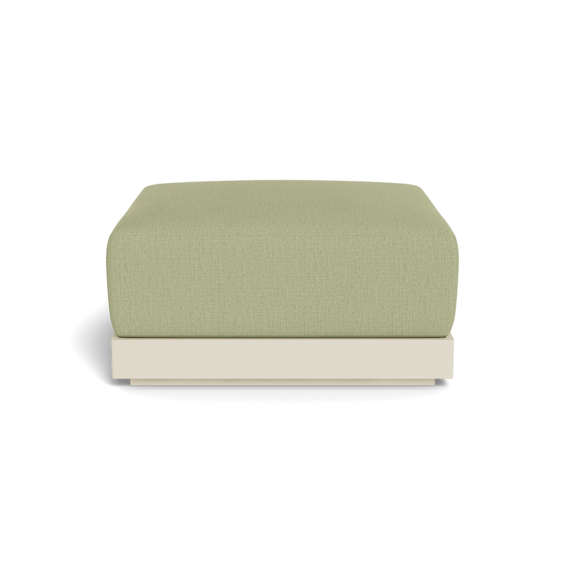 ANTIGUA OTTOMAN | Aluminum Bone, Stirling Sage,