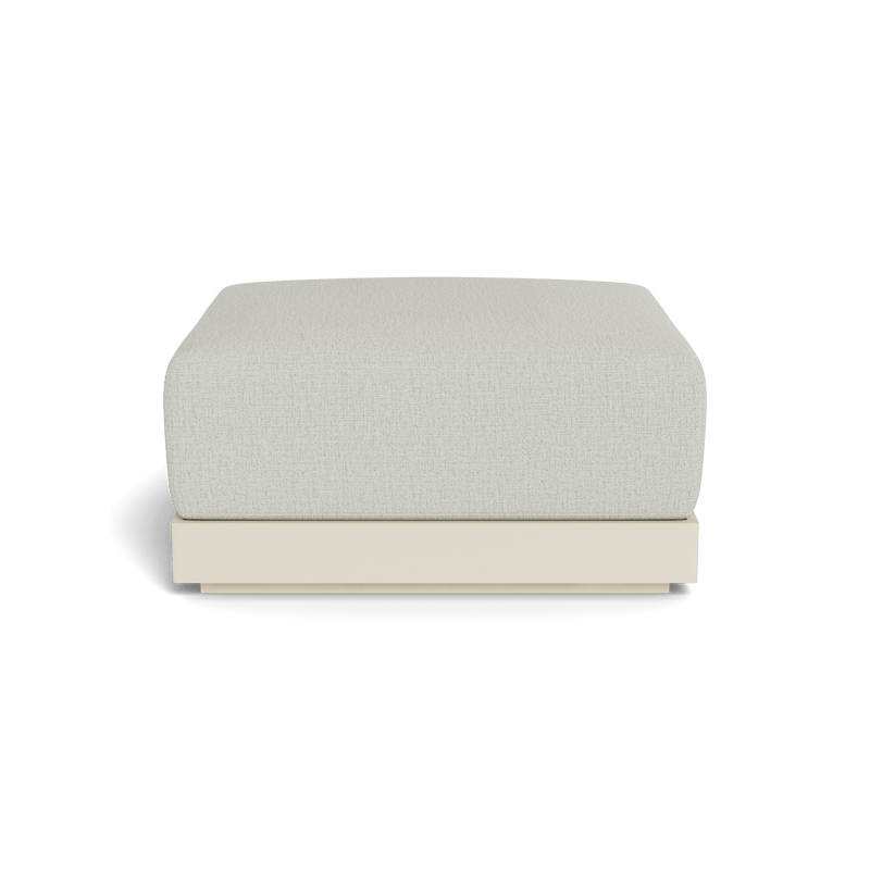 ANTIGUA OTTOMAN | Aluminum Bone, Stirling Smoke,
