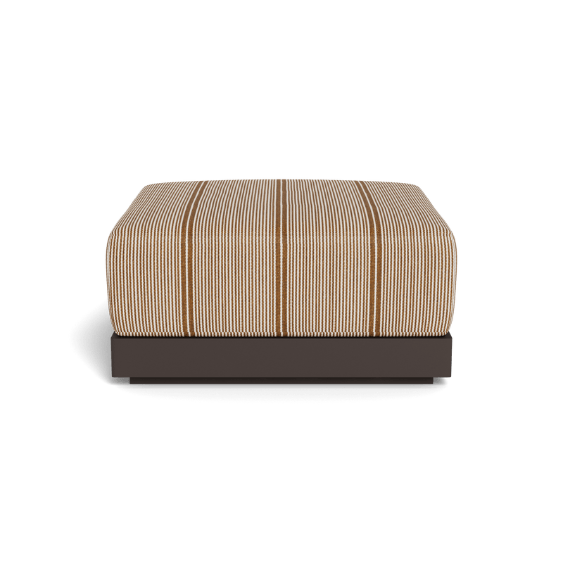 ANTIGUA OTTOMAN | Aluminum Bronze, Bateau Teak,