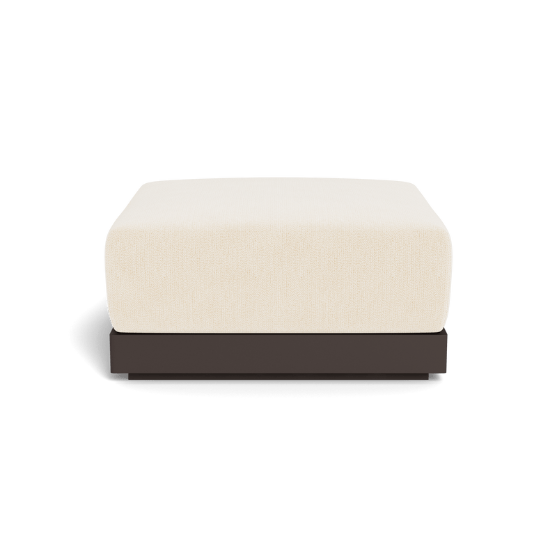 ANTIGUA OTTOMAN | Aluminum Bronze, Marley Parchment,
