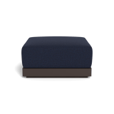 ANTIGUA OTTOMAN | Aluminum Bronze, Siesta Indigo,