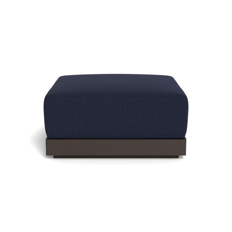 ANTIGUA OTTOMAN | Aluminum Bronze, Siesta Indigo,