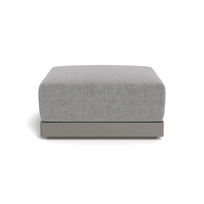 ANTIGUA OTTOMAN | Aluminum Taupe, Altona Dove,
