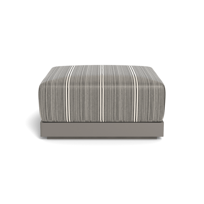 ANTIGUA OTTOMAN | Aluminum Taupe, Bateau Classic,