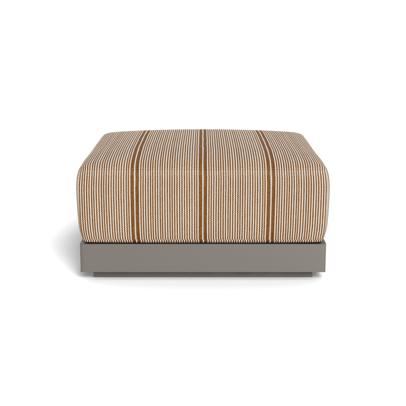 ANTIGUA OTTOMAN | Aluminum Taupe, Bateau Teak,