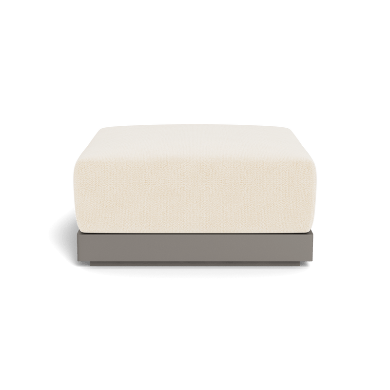 ANTIGUA OTTOMAN | Aluminum Taupe, Marley Parchment,