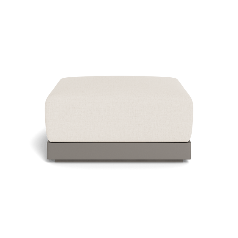 ANTIGUA OTTOMAN | Aluminum Taupe, Stirling Linen,
